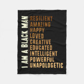 ブラック・ヒストリーズインスパイア過去の未来の男性W フリースブランケット (正面)