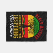 ブラック・ヒストリーズインスパイア過去の未来の男性W フリースブランケット (正面(横))