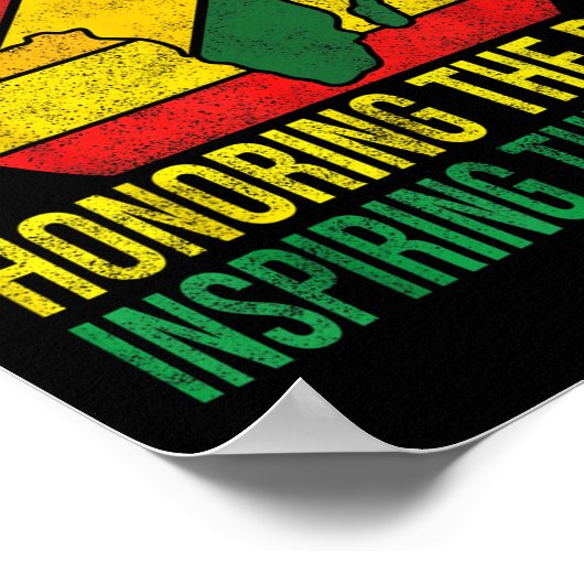 ブラック・ヒストリーズインスパイア過去の未来の男性W ポスター (角)