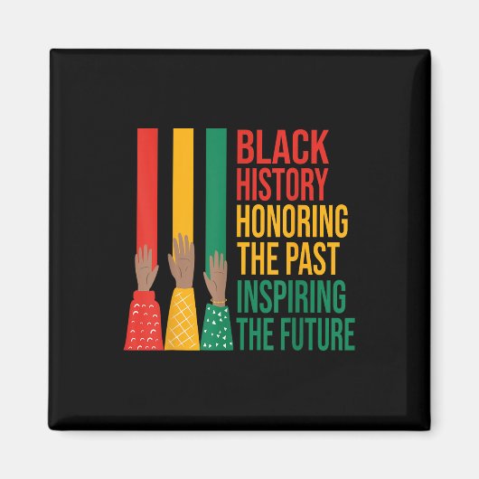 ブラック・ヒストリーズインスパイア過去の未来の男性W マグネット (正面)