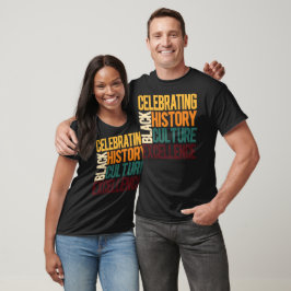 ブラック・ヒストリー文化の卓越性を祝う Tシャツ