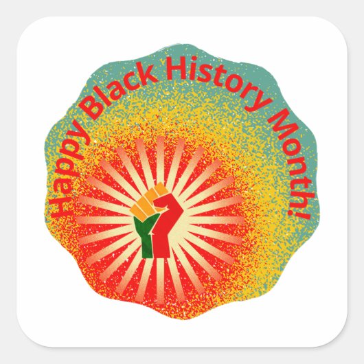 ブラック・ヒストリー月のバイブ、アフリカ伝統 スクエアシール (正面)