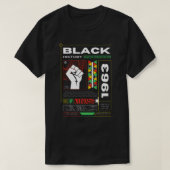 ブラック・ヒストリー月間ストリートウェア残虐行為 Tシャツ (デザイン正面)