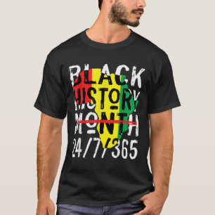 ブラック・ヒストリー月247365アフリカ地図メラニン2022 Tシャツ
