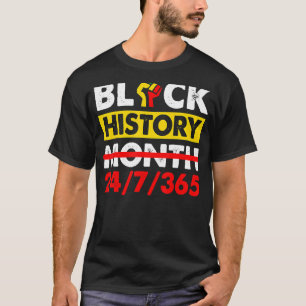 ブラック・ヒストリー月247365アフリカ地図メラニン2023 Tシャツ
