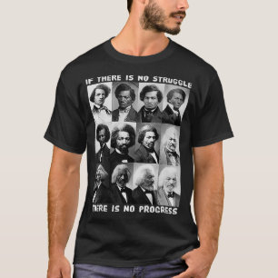 ブラック・ヒストリー闘争と進歩フレデリック・ダグラ Tシャツ
