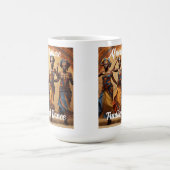 ブラック・ヒストリー・アフリカ文化踊伝統的り コーヒーマグカップ (中央)