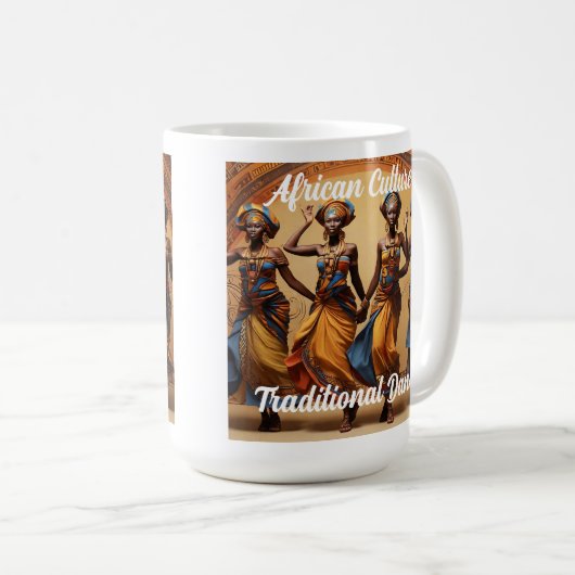ブラック・ヒストリー・アフリカ文化踊伝統的り コーヒーマグカップ (正面右)
