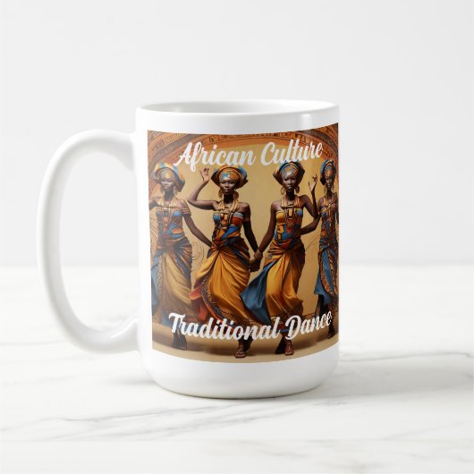 ブラック・ヒストリー・アフリカ文化踊伝統的り コーヒーマグカップ (左)