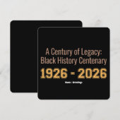 ブラック・ヒストリー・センタリー 1926-2026 世紀の遺産 招待状 (正面/裏面)