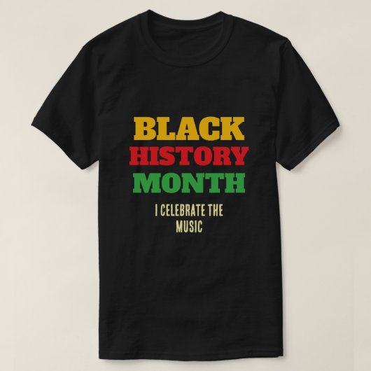 ブラック・ヒストリー・マンス Tシャツ (デザイン正面)