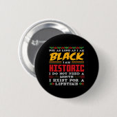 ブラック・ヒストリー・ムーン 私は黒人歴史 缶バッジ (正面&裏面)