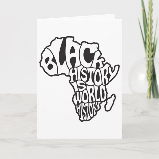 ブラック・ヒストリー・モンス・アフリカ地図デザイン教育 カード (正面)