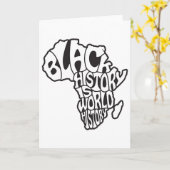 ブラック・ヒストリー・モンス・アフリカ地図デザイン教育 カード (黄色い花)