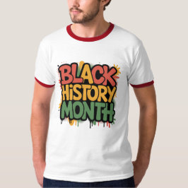 ブラック・ヒストリー・月のグラフィティ Tシャツ