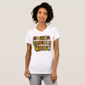 ブラック・ヒストリー・月の女性アフロの遺産 Tシャツ (正面フル)