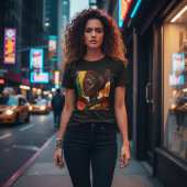ブラック・ヒストリー・月の輝く女王 スピリットアート Tシャツ
