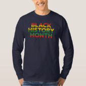 ブラック・ヒストリー・月の長袖Tシャツ Tシャツ (正面)