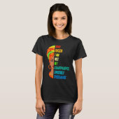 ブラック・ヒストリー・月の黒人女性 BHM プライド メラニン Tシャツ (正面フル)