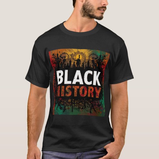ブラック・ヒストリー・月の「色の団結」 Tシャツ (正面)