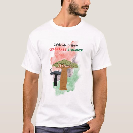ブラック・ヒストリー・月間お祝い Tシャツ (正面)