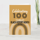 ブラック・ヒストリー・月間の100周年を祝おう カード (正面)