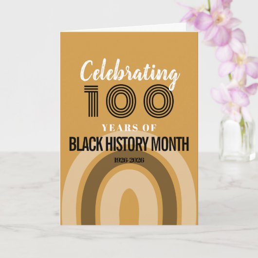 ブラック・ヒストリー・月間の100周年を祝おう カード (蘭)