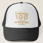 ブラック・ヒストリー・月間の100周年を祝おう キャップ (正面)