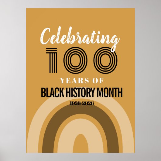 ブラック・ヒストリー・月間の100周年を祝おう ポスター (正面)