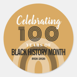 ブラック・ヒストリー・月間の100周年を祝おう ラウンドシール