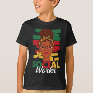 ブラック・ヒストリー・月間 ソーシャルワーカー 社会福祉士 Tシャツ