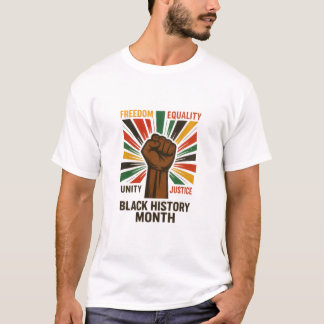 ブラック・ヒストリー・月間 団結 正義 Tシャツ