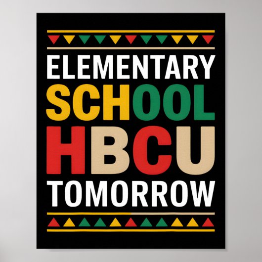 ブラック・ヒストリー・月間 小学校 HBCU 明日 ポスター (正面)