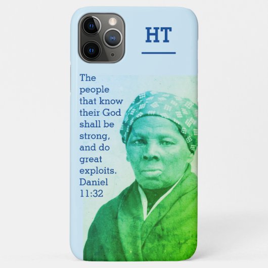 ブラック・ヒストリーHARRIET TUBMANモノグラムブルー Case-Mate iPhoneケース (裏面)