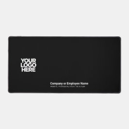 ブラック |ビジネスカスタムロゴ名、スローガン デスクマット