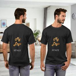 ブラック・ビジネス・ロゴ・スタッフ従業員 Tシャツ