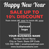 ブラック・ビニールのシールでビジネスの新年の販売 シール (正面)