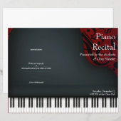 ブラック・ピアノ・オン・レッド・フォードリサイタル・プログラム (正面/裏面)