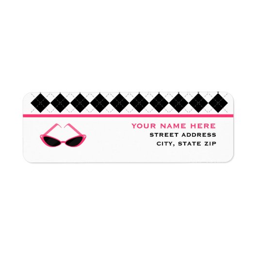 ブラック&ピアーガイルンクレトロサングラス ラベル (正面)