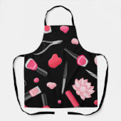 ブラック&ピスタイリッシュンク爪、 ネイルポーランドボトルマニキュア エプロン (正面)