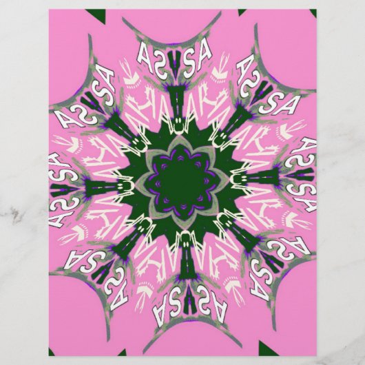 ブラック&ピンクかわいいフローラファッションモティーモモモノグラム (正面)