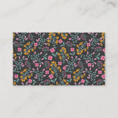 ブラック(ピンクと黄色のフローラ母ヘルパー) コーリングカード (裏面)