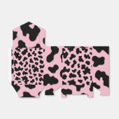 ブラック＆ピンクのカウコーンハイドプリント フェイバーボックス (折り畳みなし)