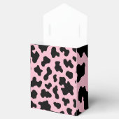 ブラック＆ピンクのカウプリント フェイバーボックス (オープン)