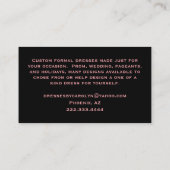 ブラック&ピンクのキラキラのシーメスカード 名刺 (裏面)