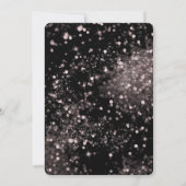 ブラック＆ピンクのスパークリングライト新年会パーティー 招待状 (裏面)