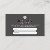 ブラック&ピンクのビジネスは友人の紹介カードを参照 名刺 (正面)