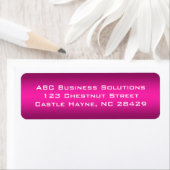 ブラック&ピンクのビジネス差出人住所シール ラベル (インサイチュ)