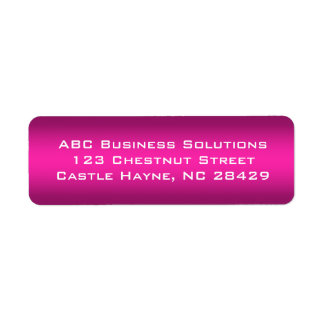 ブラック&ピンクのビジネス差出人住所シール ラベル