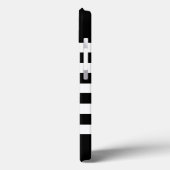 ブラック&ピンクの名門私立校風のストライプモノグラム Case-Mate iPhoneケース (裏面 / 左)